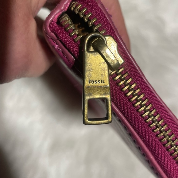 Fossil pink leather wallet - Picture 4 of 12